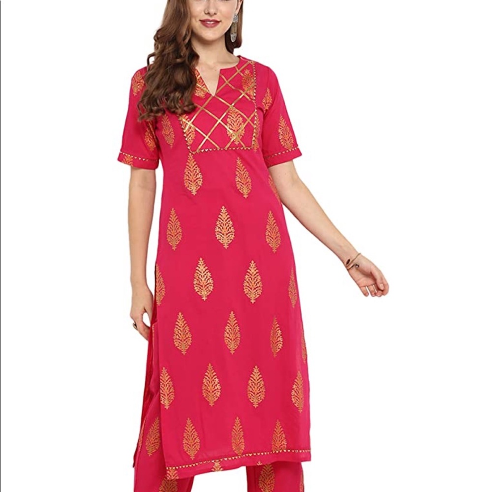 NWT INDIAN COTTON KURTI SET